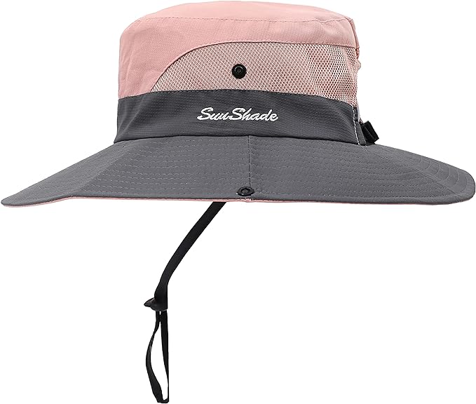 Womens Summer Sun Hat Beach Hat Wide Brim Outdoor UV Protection Hat Foldable by AEFSHAN