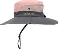 Womens Summer Sun Hat Beach Hat Wide Brim Outdoor UV Protection Hat Foldable by AEFSHAN