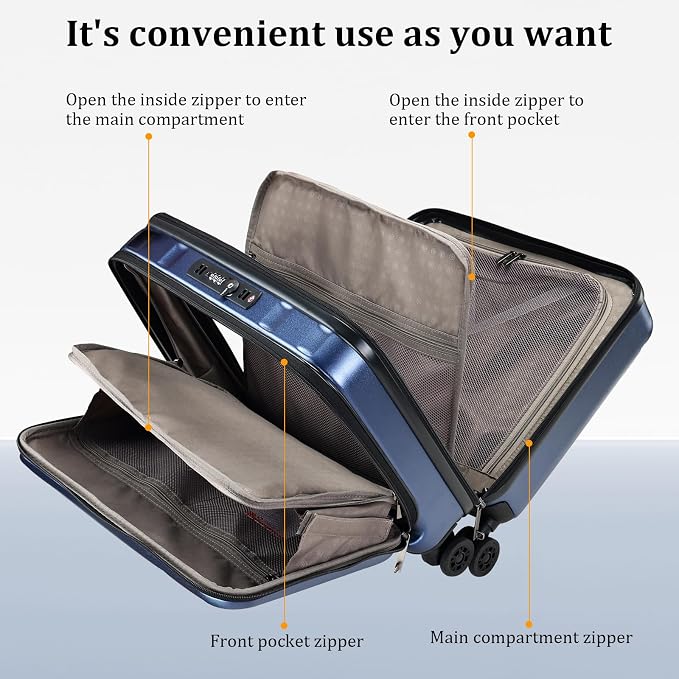 16" Carry On Briefcase Luggage - Image 5