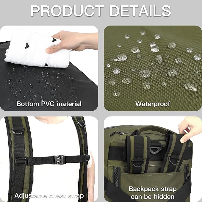 TUGUAN Extra Large Travel Duffle Bag Backpack - Image 6