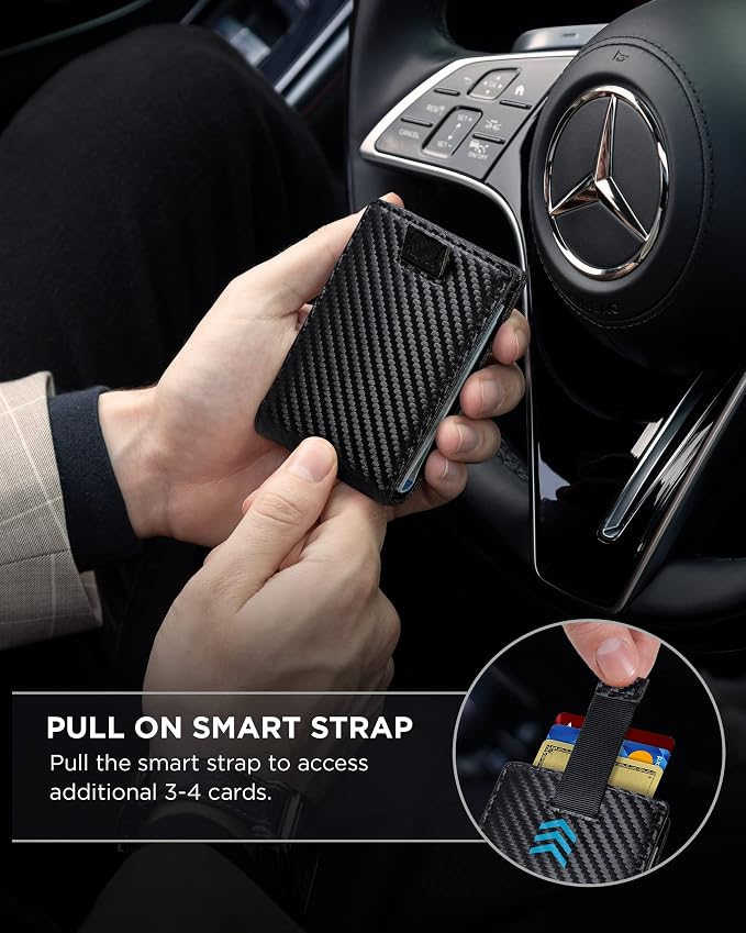 SERMAN BRANDS RFID Blocking Slim Bifold Genuine Leather Minimalist Front Pocket - Image 5