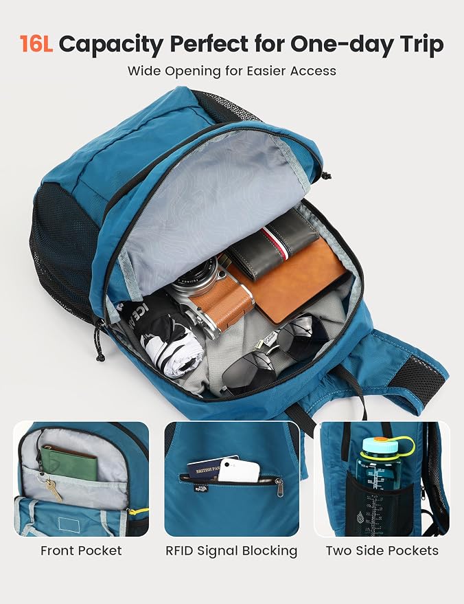 SKYSPER 16L Hiking Backpack Lightweight Small - Image 4