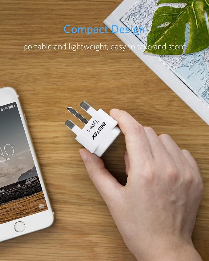 BESTEK UK Travel Plug Adapter Set, Grounded Universal Power Plug Adapter - Image 4