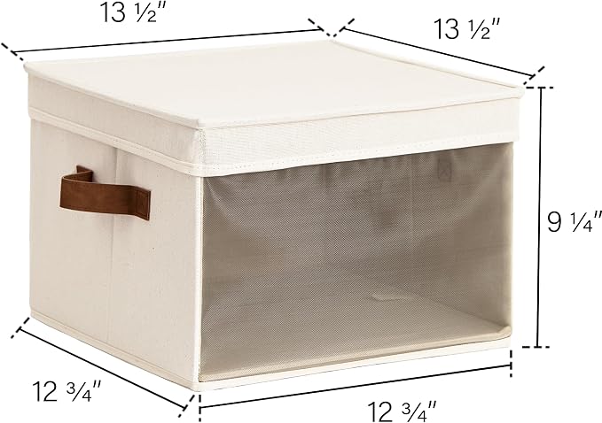 StorageWorks Storage Bins with Lid and Clear Window, Fabric Storage Boxes with - Image 2