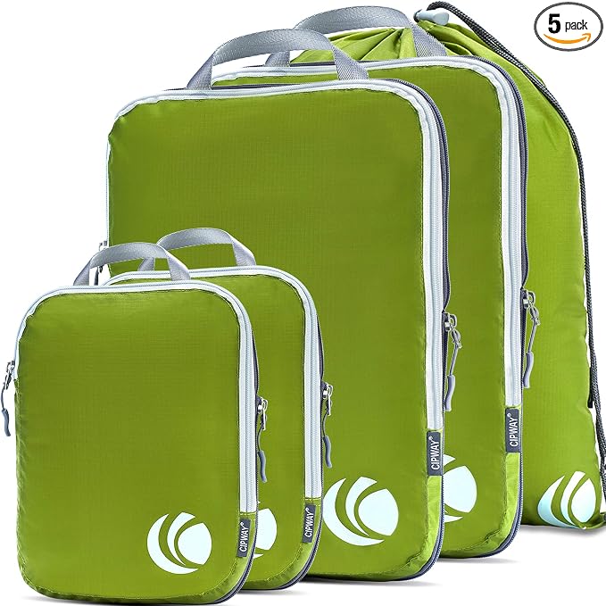 Cipway - 5 Set Compression Packing Cubes by Cipway