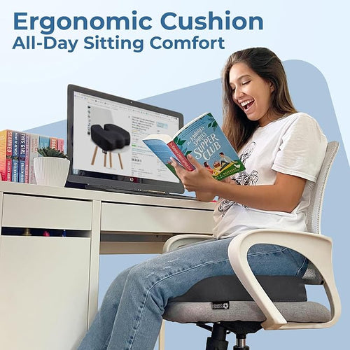 5 STARS UNITED Seat Cushion for Tailbone Pain Relief – Memory Foam Cushion for - Image 2