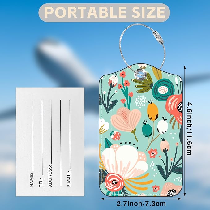 2 Pcs Spring Flowers and Berries Luggage Tags - Image 2