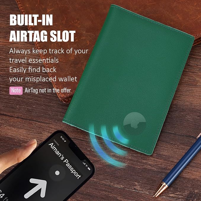 STAR VISTA Albatross Leather Travel Passport Holder, Minimalist Design - Image 8