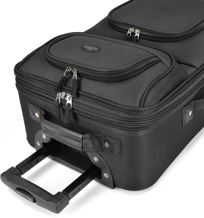 U.S. Traveler Lightweight Rolling 20" Carry On Luggage Softside Suitcase - Image 4