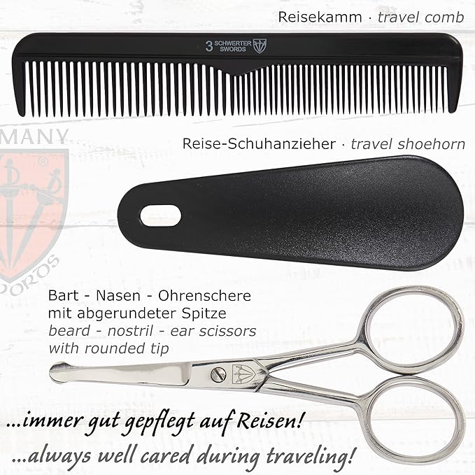 3 Swords Germany – brand quality 10 piece manicure pedicure grooming kit set - Image 4