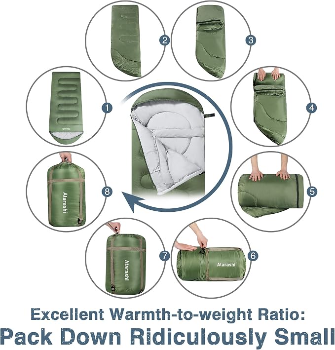 Atarashi Camping Sleeping Bag- 4 Seasons - Image 6