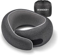 WANDER PLUS® Travel Neck Pillow, Pure Memory Foam Neck Pillow by WANDERPLUS