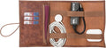 HARDISTON Custom Leather Electronic Organizer Roll – Personalized Cord Pouch by HARDISTON