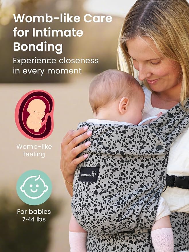 GROWNSY Baby Carrier Newborns to Toddlers, Ergonomic Baby Toddler Carrier Wraps - Image 3