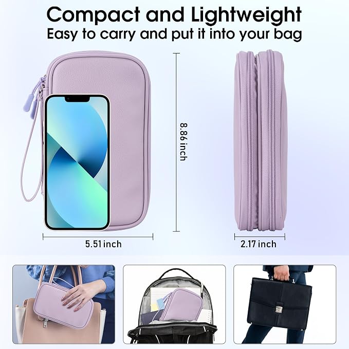 Leather Travel Electronic Organizer - Image 3
