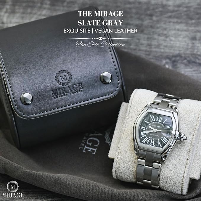 Gray/Ivory - 1 Watch Travel Case - Image 6