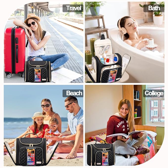 Travel Toiletry Bag for Women, Hanging Toiletry Bag, Bathroom Bag Portable - Image 7