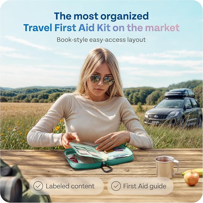 KeepGoing Travel First Aid Kit for Car, Camping and Outdoor Emergencies - Image 2