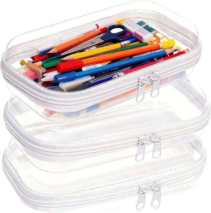 3PCS Zippered Transparent Cases by Unknown