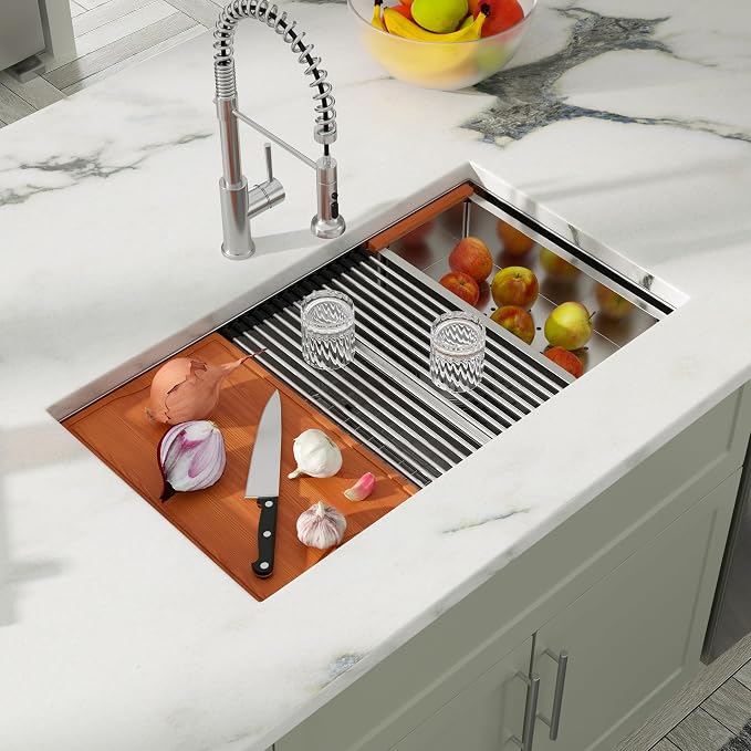 Dcolora 36 Inch Large Double Bowl Low-Divide Kitchen Sink Undermount 16 Gauge - Image 6