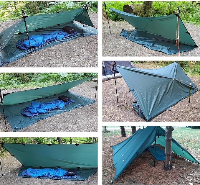 KALINCO Waterproof Camping Tarp, 10X12FT Hammock Rain Fly Tent Tarp, - Image 8