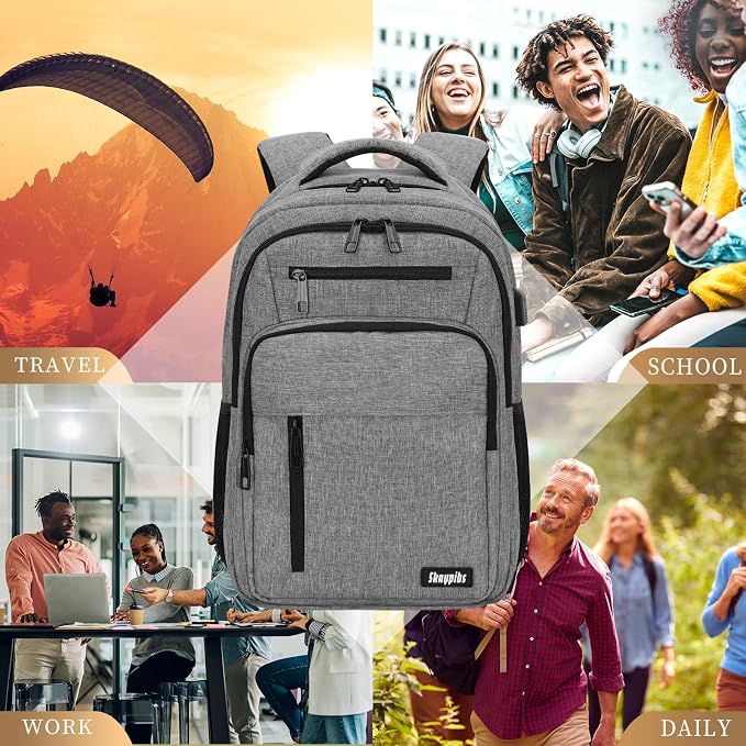 Backpack for Women Men, School Backpack for Boys Girls Teens, Work Computer - Image 6