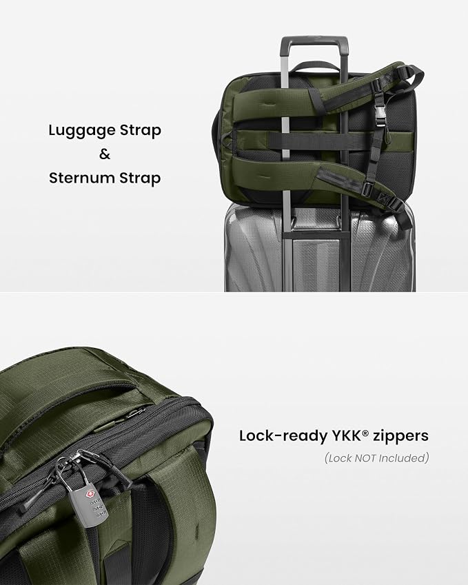 tomtoc Travel Backpack 28L, TSA Friendly Flight Approved Carry-on Luggage Hand - Image 9