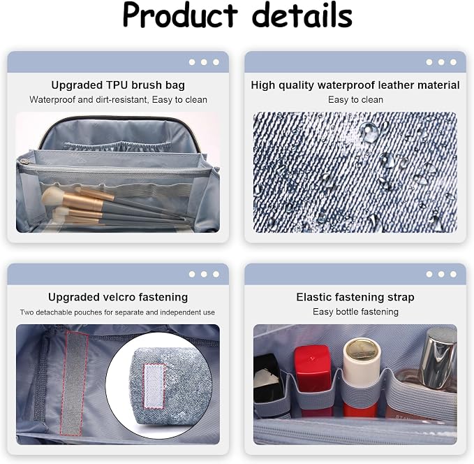 Travel Makeup Bag Cosmetic Bags - Image 4