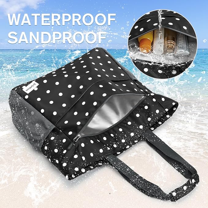 G4Free Beach Bag, Waterproof Sandproof Beach Tote Bag, Large Capacity Foldable - Image 3