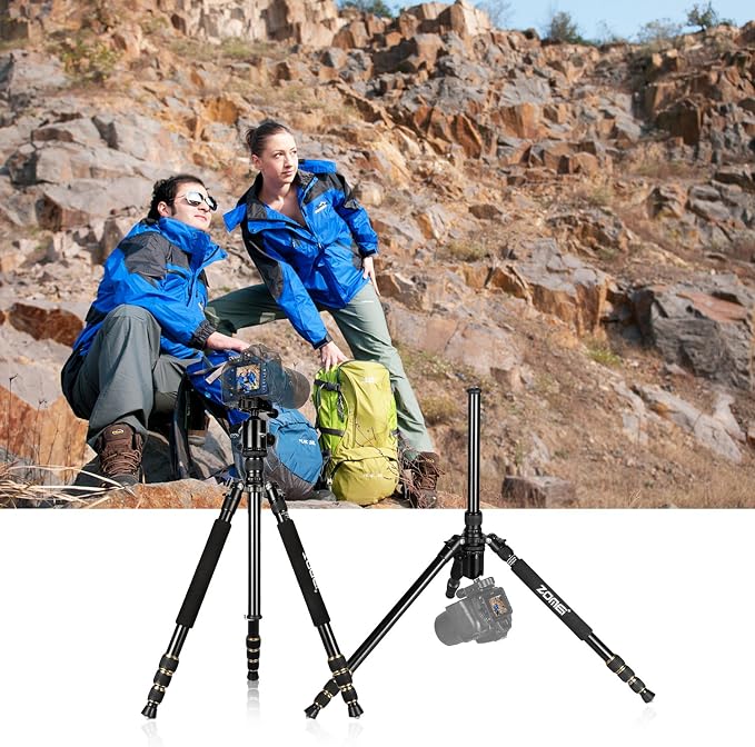 ZOMEI Z688 Travel Camera Tripod Aluminum Alloy Portable Monopod - Image 8