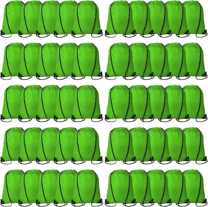 60 Pieces Drawstring Backpack Bags Sports Sackpack Bulk Cinch Gym Bag by Topspeeder