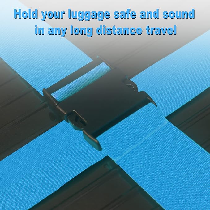 Luggage Straps for Suitcases TSA Approved Travel Belt 4 Pack by Chelmon - Image 4