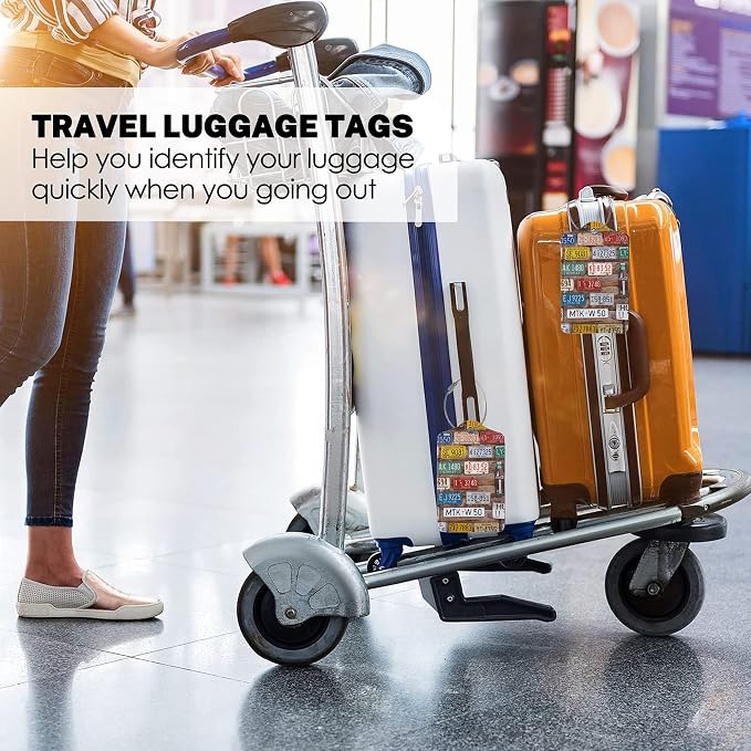 2 Pack Luggage Tags for Suitcases Women Men Kids, License Plates Bag Tags for - Image 5