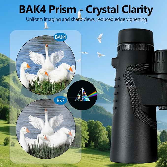 10x42 High Powered Binoculars for Adults, Kttrey Compact Waterproof Binoculars - Image 4