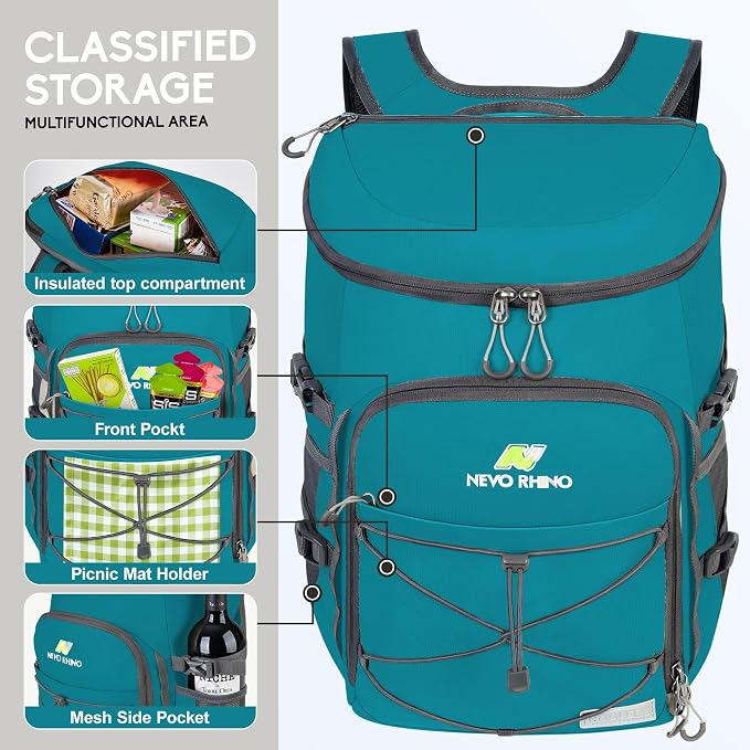 N NEVO RHINO Backpack Coolers Insulated Leak Proof 36/54 Cans, Portable - Image 6