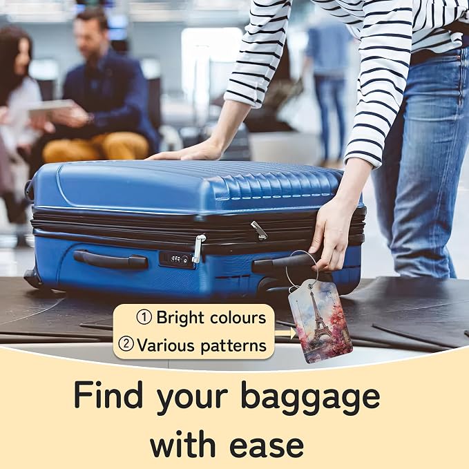 3 Pack Eiffel Tower Luggage Tags - Image 6