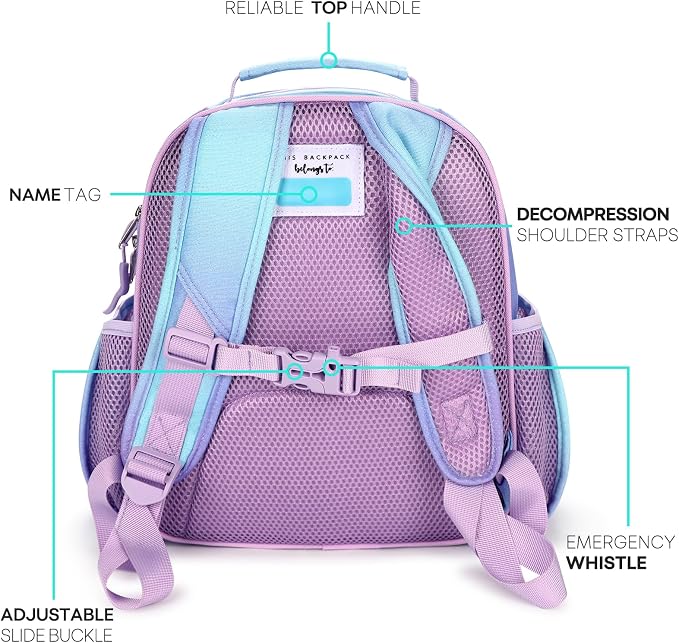 mibasies Girls Backpack 5-8: Lightweight Kids Backpacks - Image 3