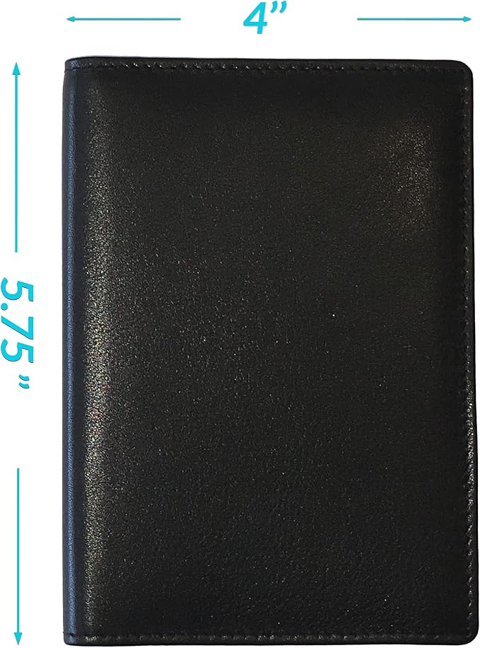 Personalized Monogrammed Black Leather RFID Passport Wallet - Image 4