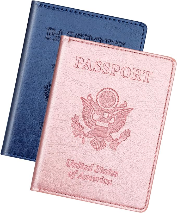 Herain Passport Holder 2Pcs, Passport Cover Wallet Case by WelcometoHerain