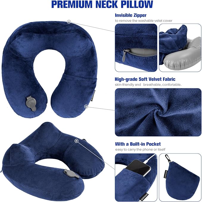 Rewondah Inflatable Travel Pillow - Image 3