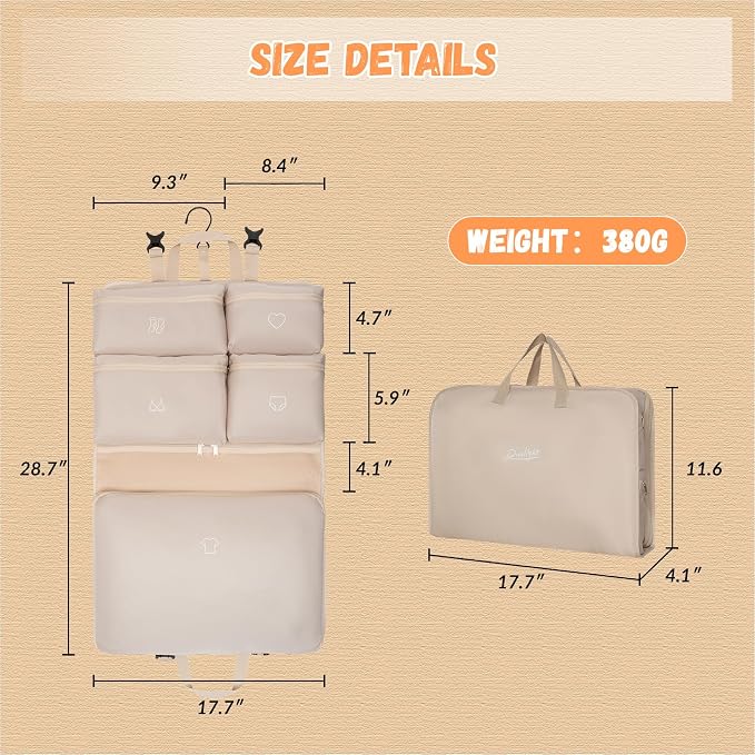 Hanging Packing Cubes, Garment Bags - Image 3