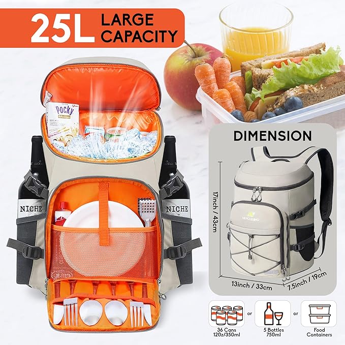 N NEVO RHINO Backpack Coolers Insulated Leak Proof 36/54 Cans, Portable - Image 4