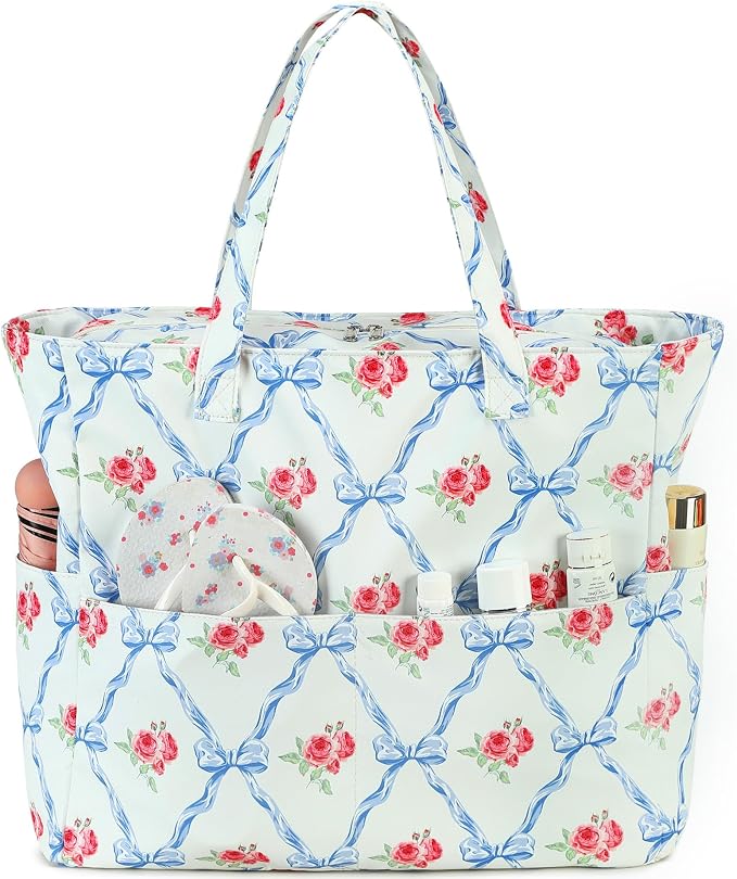 LEDAOU Beach Bag Waterproof Sandproof Women Tote Bag Pool Bag by LEDAOU