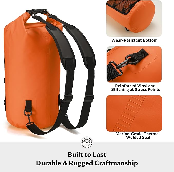 STOVER 5/10/25/30/40/55L Waterproof Backpack- Floating Dry Bag - Image 4
