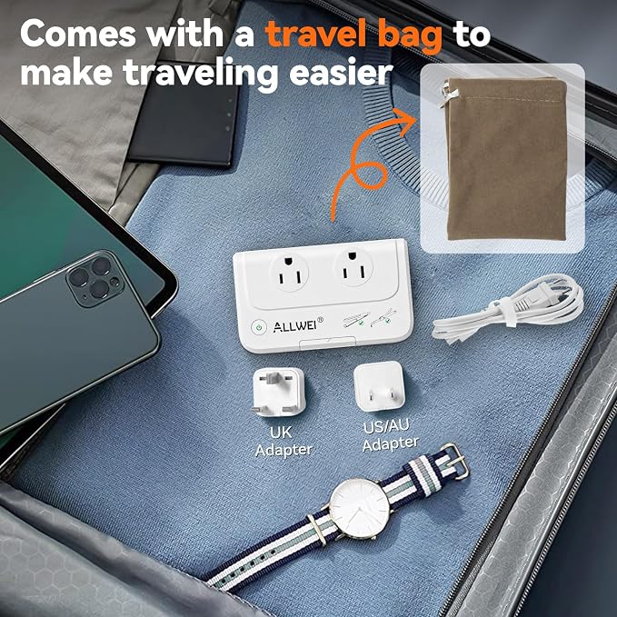 ALLWEI 220V to 110V Travel Voltage Converter us to Europe, Step Down Converter - Image 7