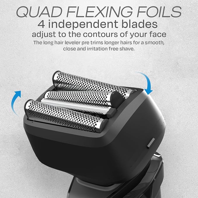 HUMMINGBIRD MK7 Premium Foil Face Shaver, Four Blade Foil Shaver - Image 2
