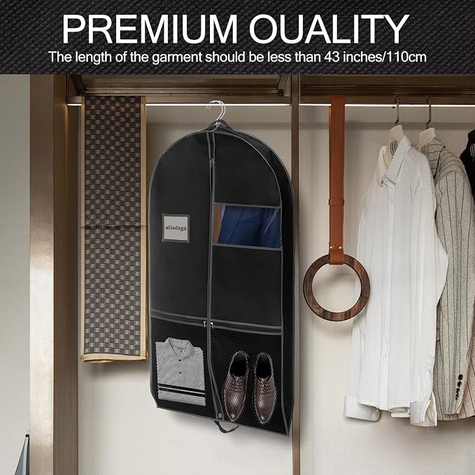43" Garment Bag for Travel and Storage, Suit Bag - Image 5