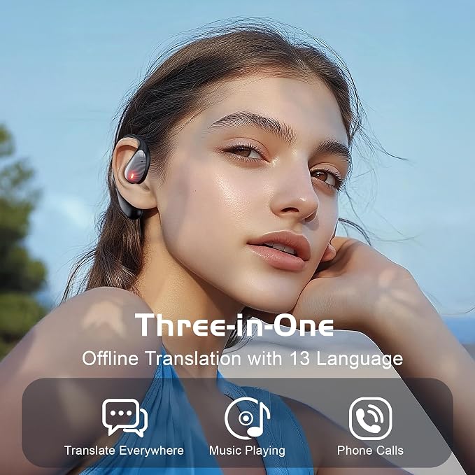 IAMJOY Language Translation Earbuds, 163 Two Way AI Translator Earbuds Language - Image 3