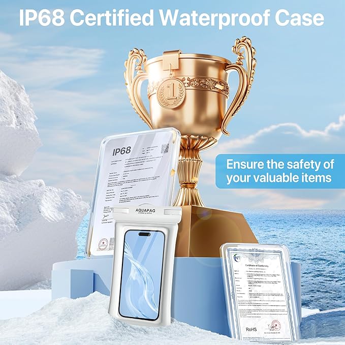 NEPHI IPX8 Floating Waterproof Phone Pouch 2 Pack-Up to 8.0"，Floating Phone Case - Image 3