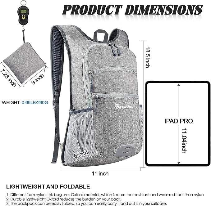 Seektop 20L Hiking Backpack Ultra Lightweight Waterproof Travel Backpack - Image 2